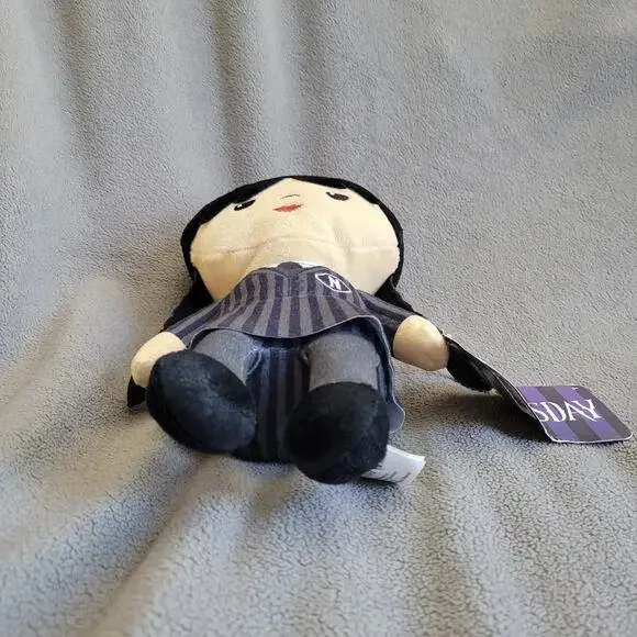 WEDNESDAY Addams Plush Doll Just Play MGM Series Soft Toy Merlina Mercredi - Picture 10 of 10